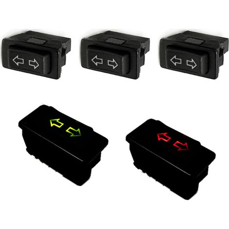 paire d'interrupteurs de lève-vitre de voiture avec voyant rouge, accessoires pour interrupteurs de lève-vitre électrique de voiture 12-24 V (1/5)