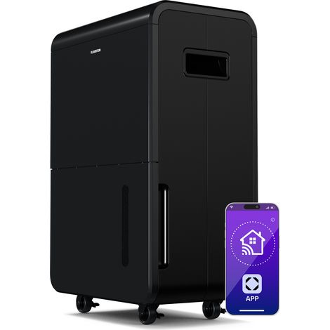Klarstein DryFy Grand Smart 70L déshumidificateur d'air, WiFi, minuterie 24h, réservoir 8 L, anti-moisissure, portable, déshumidificateur électrique pour cave & pièces 60-90 m² (1/5)