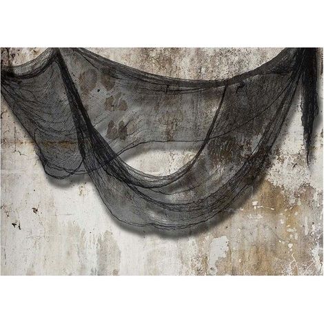 TISSU TOILE D'ARAIGNÉE DÉCORATIVE 76X228CM GRIS