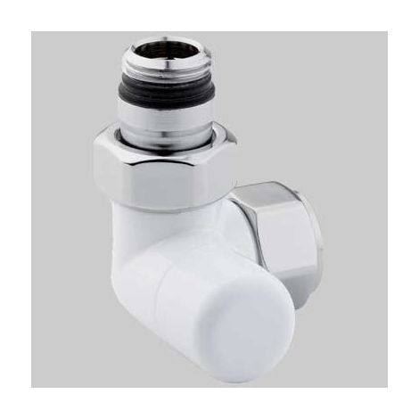 DETENTORE D'ARREDO AD ANGOLO SX BIANCO - 1/2 x 24 - 19