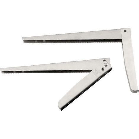 Robuster, 20 cm (8 Zoll) langer, klappbarer Regalträger aus Edelstahl zur Wandmontage, platzsparend, ideal für Heimwerkerprojekte. (1/5)