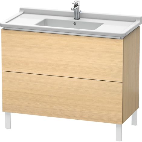 Duravit L-Cube Meuble sous-lavabo vertical, 2 tiroirs, 1020mm, pour Starck 3, Coloris: Placage chêne méditerranéen en bois véritable - LC661007171 (1/4)