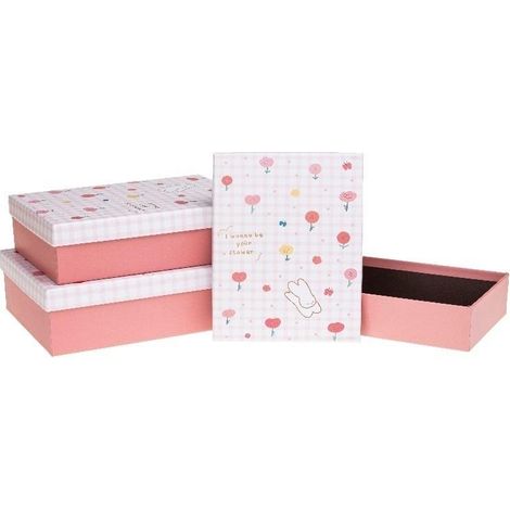 Geschenkbox mit 3 Hasenrosetten