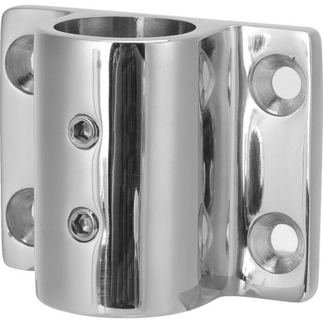 Raccord de main courante pour bateau, en acier inoxydable 316, pour yacht ou marine. Base rectangulaire pour montant avec trou de 7/8 po. (1/5)