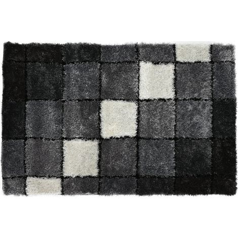 DKD Home Decor Tapis polyester blanc noir 120x180 cm (1/3)