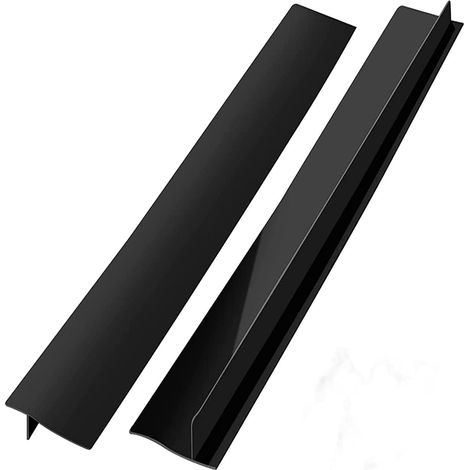 Lot de 2 housses de protection compatibles avec les plaques de cuisson (63,5 cm, noires), le four, le lave-linge et le sèche-linge. Résistantes à la chaleur et faciles à nettoyer. (1/5)