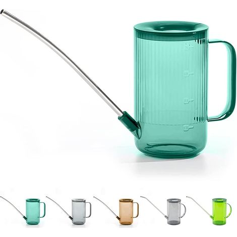 Arrosoir pour plantes d'intérieur avec long bec, fleurs, plantes grasses 1L (vert) (1/5)