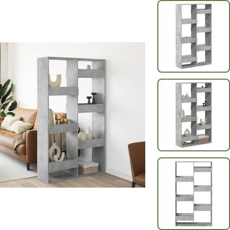 vidaXL Cloison de séparation gris béton 100x33x175cm bois d'ingénierie