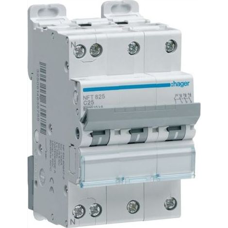 Hager NFT840 Circuit breaker 3P+N 40A 3 mod curve C