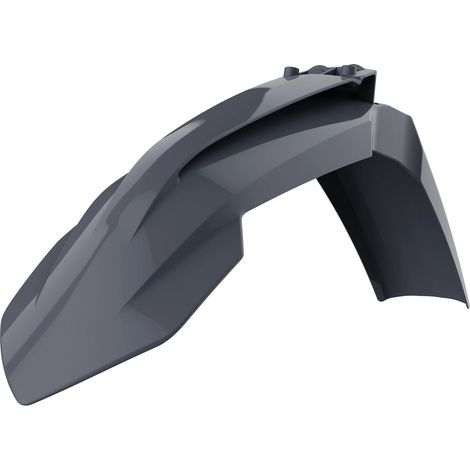 Guardabarros delantero Polisport para KTM SX SXF 125 150 SX SXF F250 350 450 XC EXC 125 200, color gris.