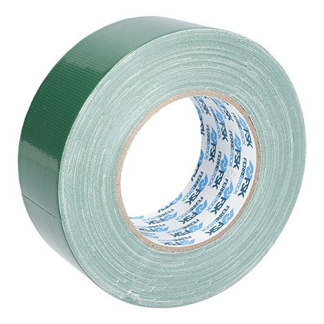 Ferrestock FSKTCT005 Rollo de cinta americana fácil de cortar, 3 capas para una mayor resistencia, no deja residuos, 50mm x 50m en color verde (1/5)