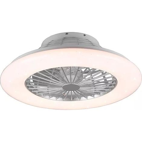 ventilatore da soffitto "stralsund" bianco con led rgb ø50 cm, 30w (1/10)