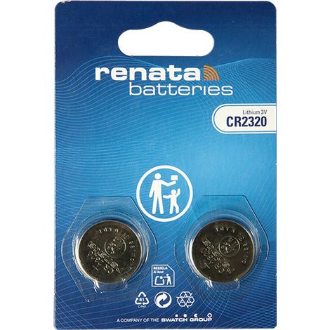Renata / Swatch Group - Pile bouton lithium blister x2 CR2320 Renata 3V 150mAh