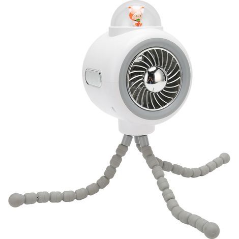 Ventilateur portable pour poussette avec pince trépied réglable, rechargeable, 4 modes, rotation à 120 degrés, convient aux poussettes, aux sports de plein air et au camping. (1/5)
