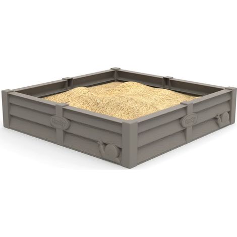 SMOBY Bac Square Garden 2 en 1 : bac a sable et carré potager - 76x76cm - Bâche de fond fournie (1/5)