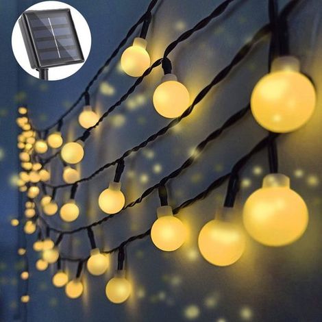 Bandes Lumineuses, Lumineuses Filet,Lampe Solaire, Lampe LED petite boule blanche, 7M 50 lumières, KINSI (1/5)