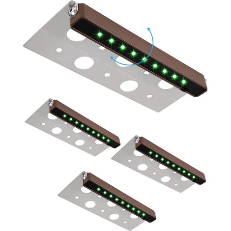 Lampe Extérieur Jardin,2700K LED éclairage mural d'extérieur,4-Pack 7 Inch 2.5W LED,lumières de clture pour Mur,Clture,Terrasse,Jardin,Marche,Escalier(Vert) (1/5)