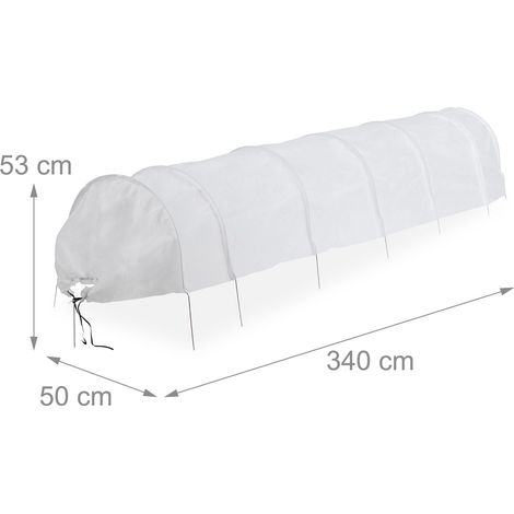 Tunnel di crescita 3,4 m protegge frutta verdura contro uccelli insetti in plastica trasparente 130015024