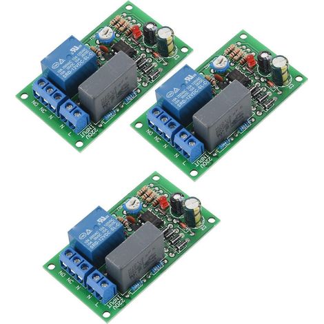 Trois cartes relais 220 V, marche/arrêt, temporisation, module de circuit, interrupteur de couloir, éclairage d'escalier, D1B5 (1/5)