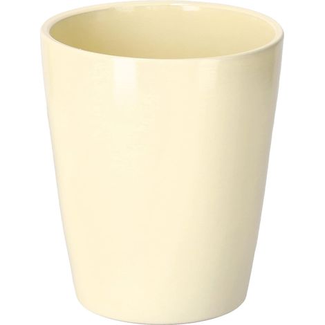 KOTARBAU Pot de fleurs en céramique pour orchidées - Hauteur : 150 mm - Diamètre : 120 mm - Crème (1/5)