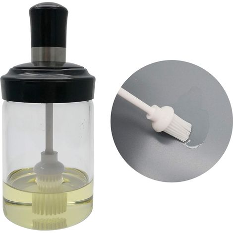 1 juego de cepillos de silicona, de vidrio transparente, resistentes a 200 °C, para cocinar y hacer barbacoas. (1/5)