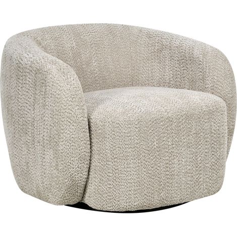Swivel Armchair TORE Fabric Beige