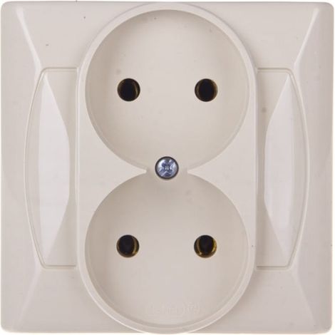 Akzent Doppelsteckdose b/u beige GP-2A/01