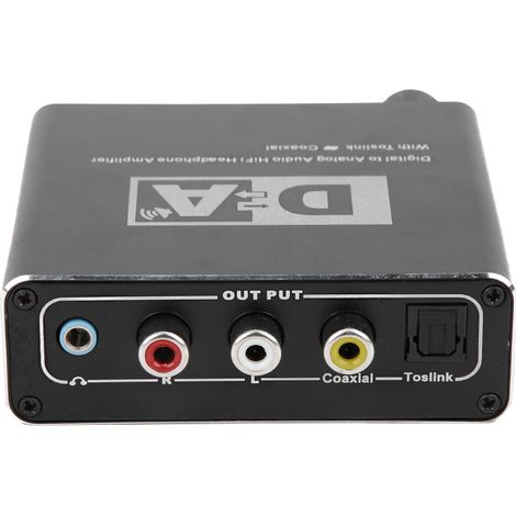 Convertisseur audio portable numérique coaxial fibre optique vers analogique R/L, amplificateur Hi-Fi avec prise jack 3,5 mm (1/5)