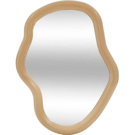 Miroir Mural Organique "Reza" 33cm Beige