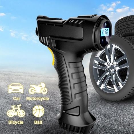 Pompe à Air sans fil pour voiture, 120W, compresseur d\'air Portable et Rechargeable, numérique, équipement de gonfl Wired -XUNI509 (1/4)