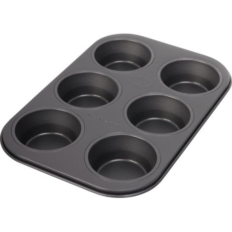 Stampo da 6 Muffin in alluminio antiaderente  -- cm 20 x 33 x 3.7 - CA 308 (1/5)