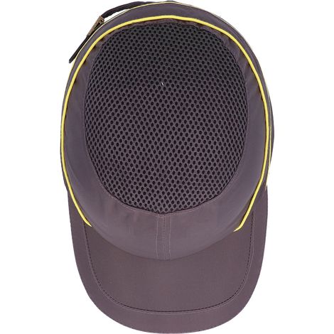 Casque de chantier gris en PU respirant, anti-collision et à absorption des chocs, réglable, avec bande réfléchissante. (1/5)