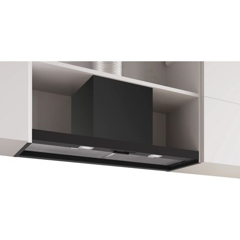 Hotte décorative intégrée 90cm 384m3/h noir mat - Bosch - DBB93BC60