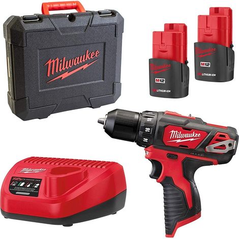 Trapano Avvitatore a Batteria Milwaukee M12BDD-152C 2x 12 V / 1,5 Ah Li-Ion, 1 Pezzo, 4933451460 (1/5)