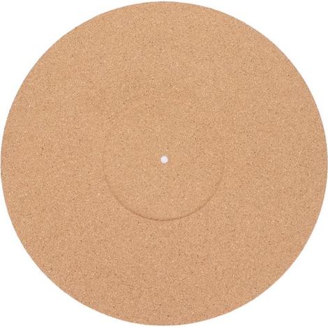 Tapis de platine vinyle antistatique en liège, style rétro, antidérapant et haute fidélité, pour disques vinyles 30 cm (12 pouces). (1/5)
