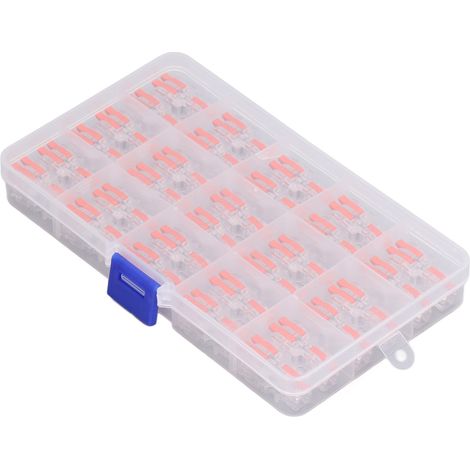 Lot de 30 connecteurs rapides pour fils, bornier transparent en PC avec cuivre, répartiteur DF‑12 (1/5)