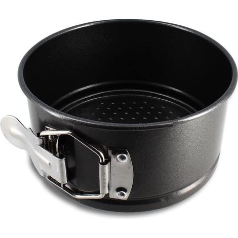 1 Moule à charnière 14cm, Acier carbone antiadhésif, Fond amovible, Pour cuisson gâteaux ronds (1/5)