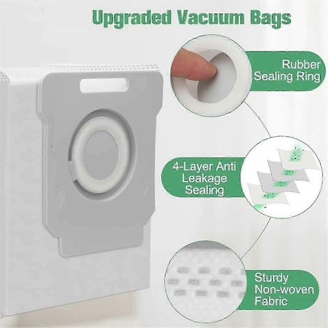 Kit de pièces de rechange pour filtre et sac d'aspirateur compatible avec iRobot Roomba i3/i3+/i4/i Edition 0709 (1/4)