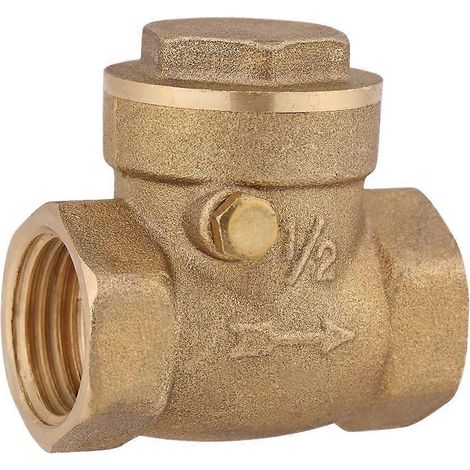 Clapet anti-retour en laiton DN15 (1 pièce) avec filetage interne, 232 PSI, empêche le refoulement d'eau.