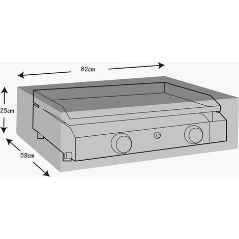 Werka Pro – Housse de protection pour plancha à gaz 82x59x25cm – Polyéthylène 90g/m² – Protection contre intempéries et salissures – Compatible modèles rectangulaires