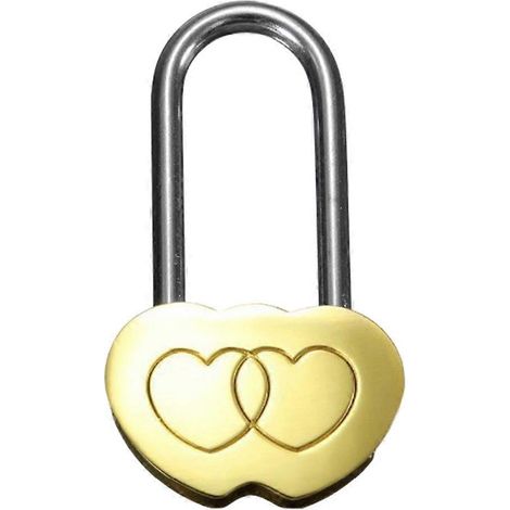 Cadenas d'amour double cœur gravé et personnalisé - Cadeau de Saint-Valentin/anniversaire (1/5)
