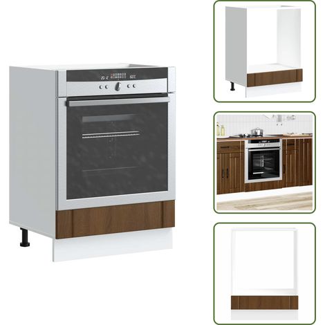 Armadio forno multistrato - vidaXL Armadio Forno Lucca Rovere Marrone in Legno Multistrato - Armadio forno cucina