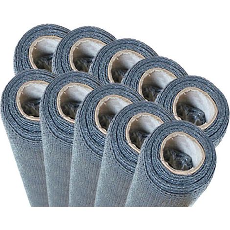 Lot de 10 brise-vues 90% - Gris clair - 190gr/m² - 10 kits de fixation offerts 1 lot de 10 BV 1m x 3m Gris Clair (1/4)