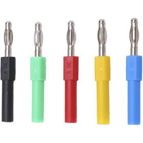 5pcs/set J.20012 Banana Plug Connector 4mm Male to 2mm Female Adapter for Multimeter (1/5)