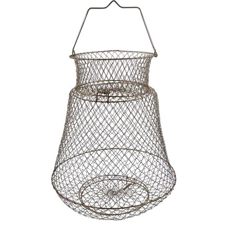 Metal Rustproof Collapsible Fish Basket - Robust and Easy to Use Net Cage for Live Fish (1/5)
