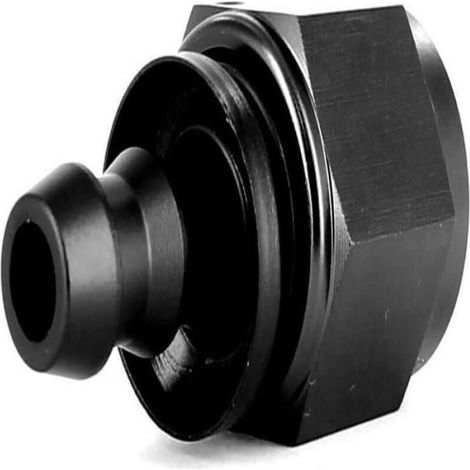 Raccord Droit AN6 - Embout Cannelé 12 mm - Pour Tuyau Carburant - Aluminium - Lot De 1