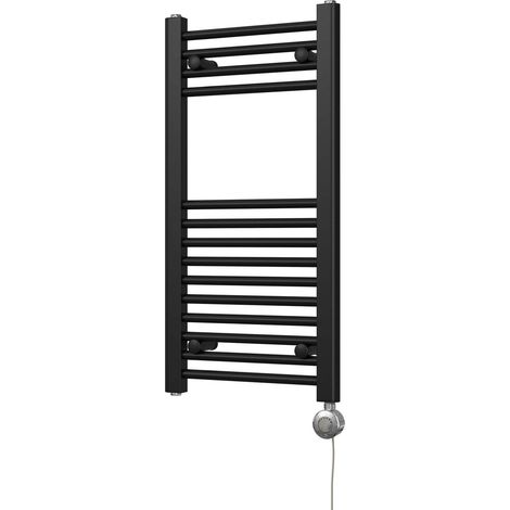 Zennor - Black Electric Towel Rail H800mm x W400mm Straight 300w Thermostatic (1/3)