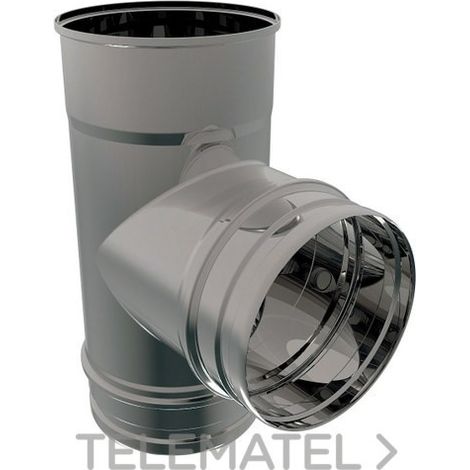 ROS te 90º sin tapa ø 100 aisi 316 s/pared 4022036 , Te 90º Sin Tapa 100 Aisi 316 Simple Pared 4022036 de la marca Ros Chimney.
