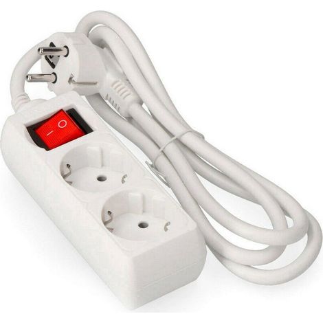edm 8425998410167 Prolunga 2 prese Schuko bianca 1,5 m