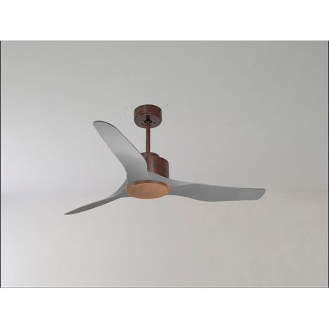Twist , Ventilateur déstratificateur d'air, pales bois sombres 132 Cm, moteur noir sans lumière (1/5)